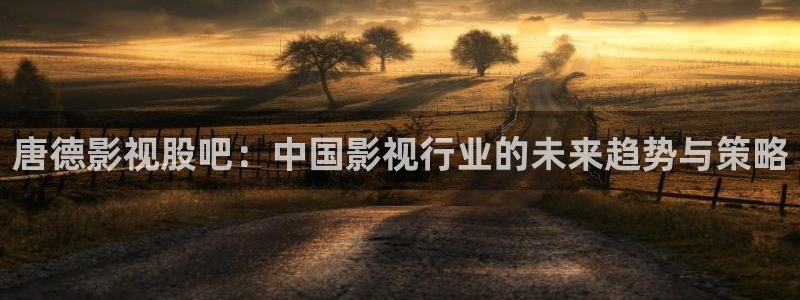 神马丝瓜视频：唐德影视股吧：中国影视行业的未来趋势与策略